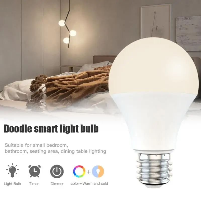 

Dimmable B22/E27 WiFi Smart Light Bulb RGB LED Lamp Smart Life APP Control Wake Up Smart Lamp Night Light Smart Home Accessories