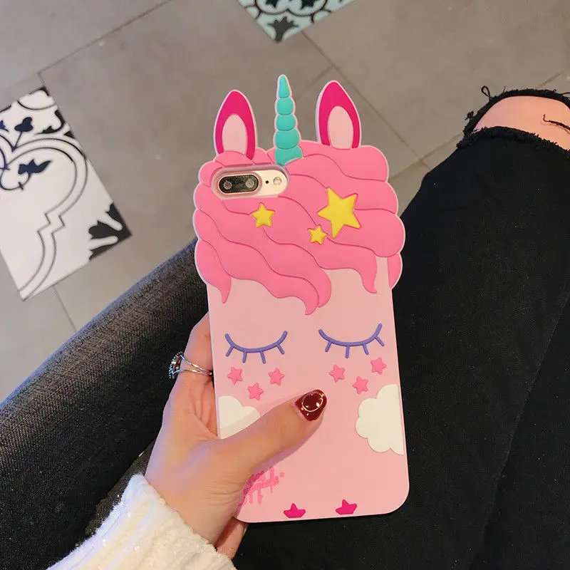 For iPhone 6 7 8 11 12 Pro XR XS Max Plus Mini SE2020 3D Cartoon Animal Soft Silicon Case Phone Back Cover Skin Shell Shockproof