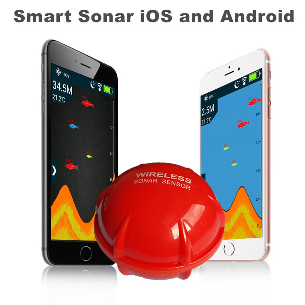 30m Wireless Sonar Sensor Replacement Portable Fish Finder Underwater Depth Locator Echo Sounder for iOS/Android | Спорт и