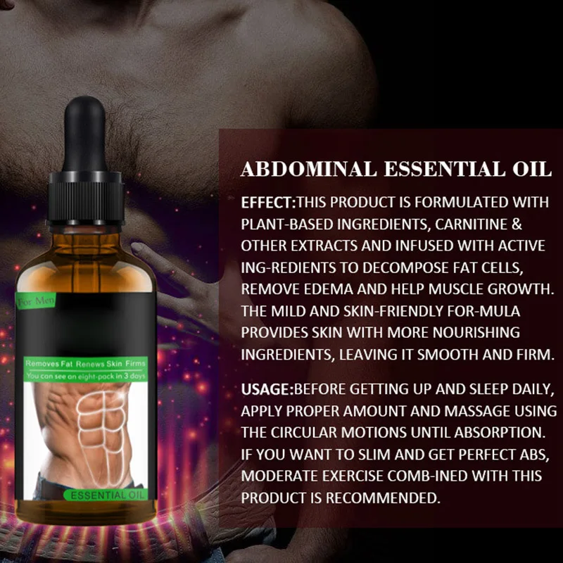 Крем для брюшных мышц эфирное масло мужчин 30 мл жир тела гель снижения жира