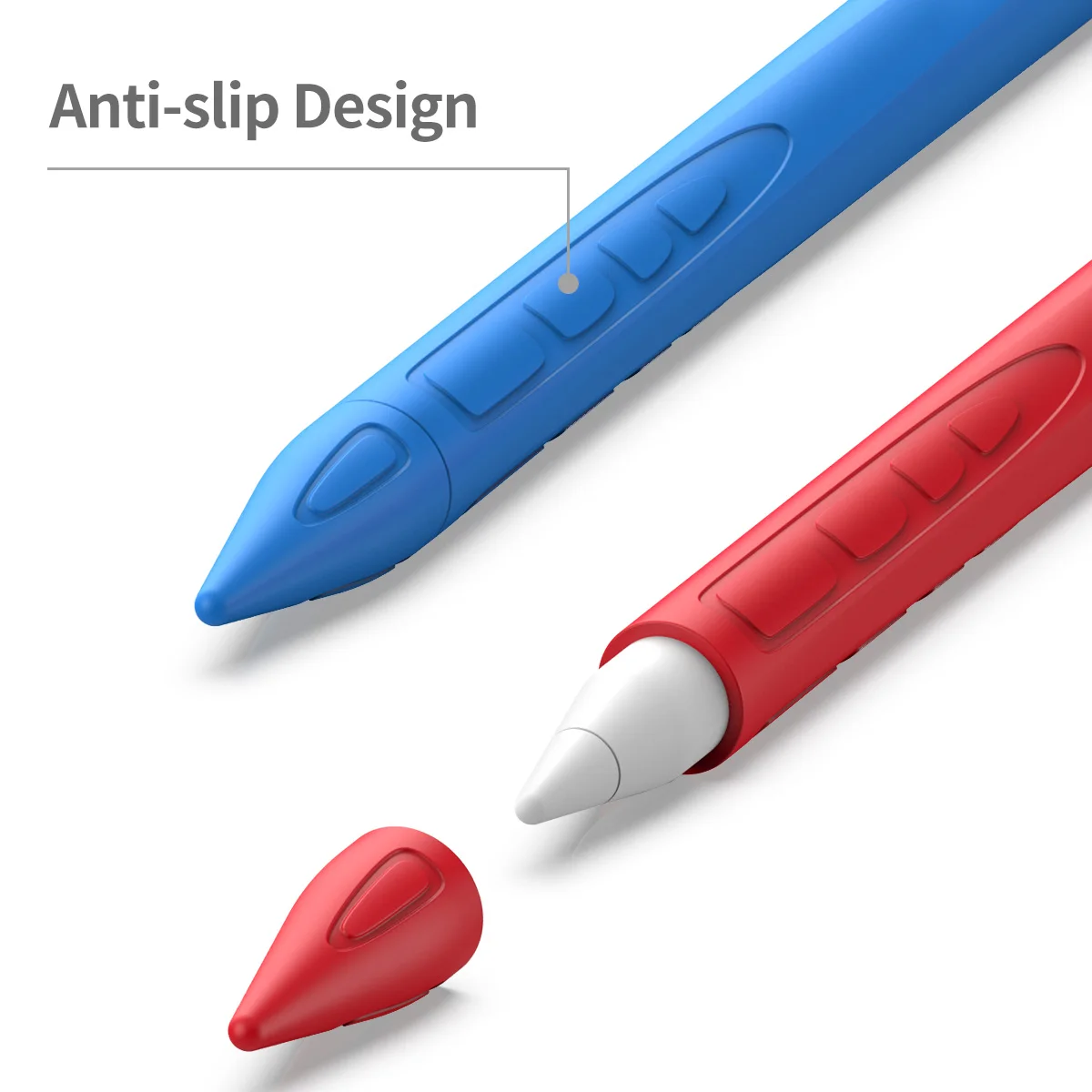 4 в 1 силиконовый чехол для Apple Pencil 1 для iPad Tablet ручка-стилус Защитная крышка рукава противоскользящая