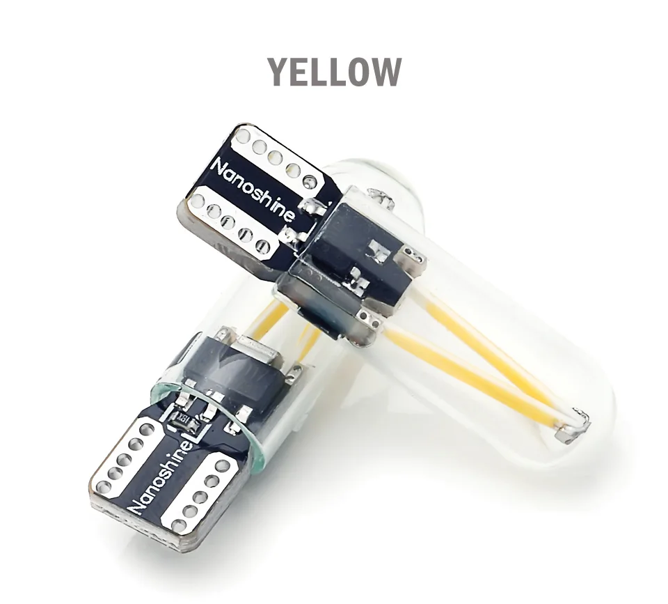 

2x LED T10 W5w Motorcylce Light Double Filaments Car Motor Scooter Plate Instrument Lamp Park Clearance License Bulb DC 12V Blue