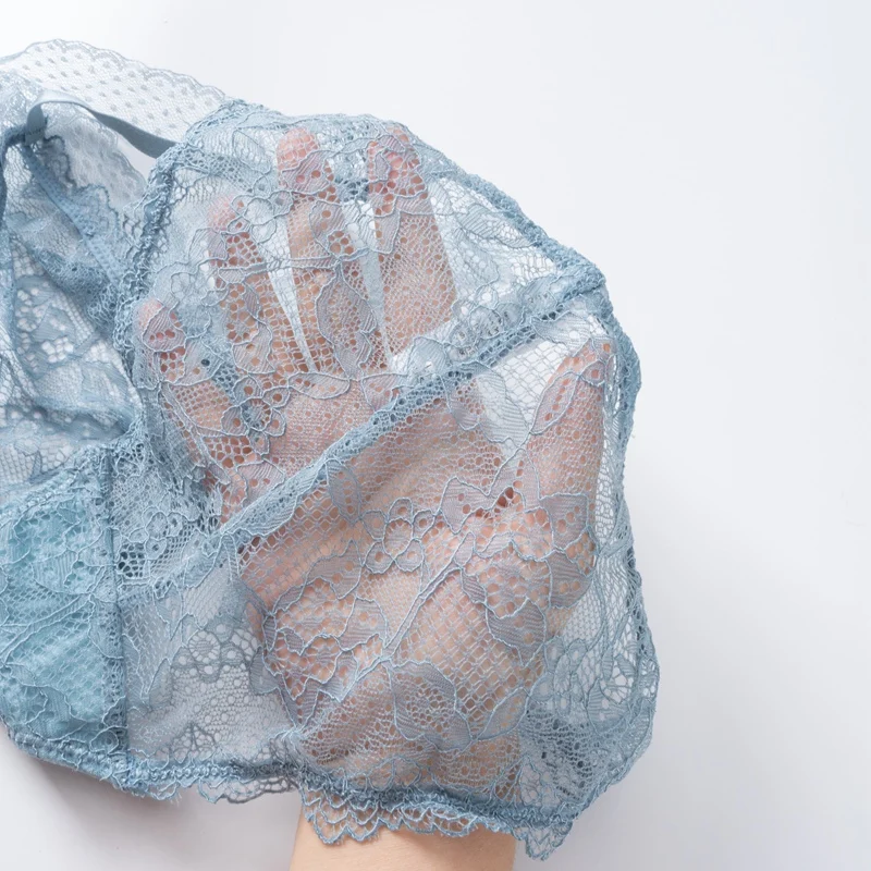 

Woman Solid Bow Sexy Panties Summer Briefs Low-Waist Lace Breathable Girl Underwear Female Transparent Fashion Underpants