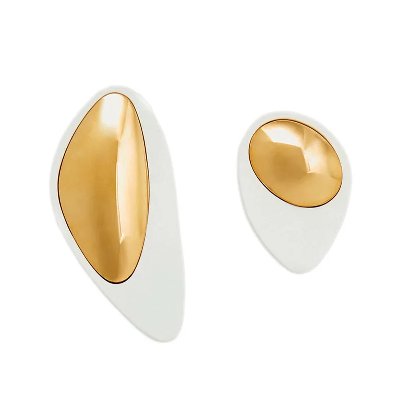 

European and American new asymmetric metal earrings, circled summer fashion earrings for women