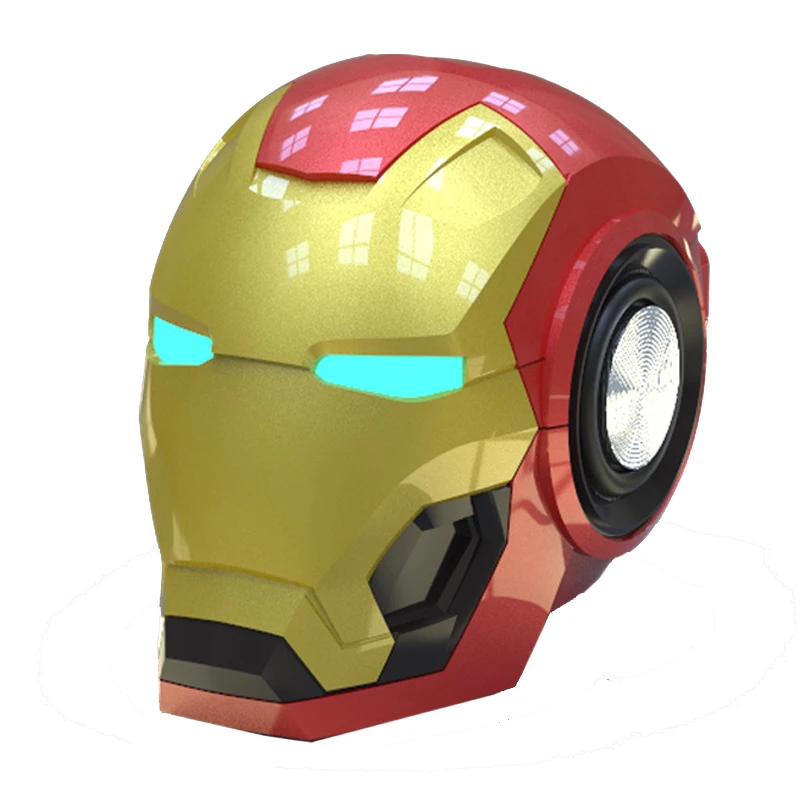 

Mobile phone Speakers Bluetooth V4.2 Iron Man Bluetooth Speaker Subwoofer With FM Radio Support TF Card For Phone PC Speaker