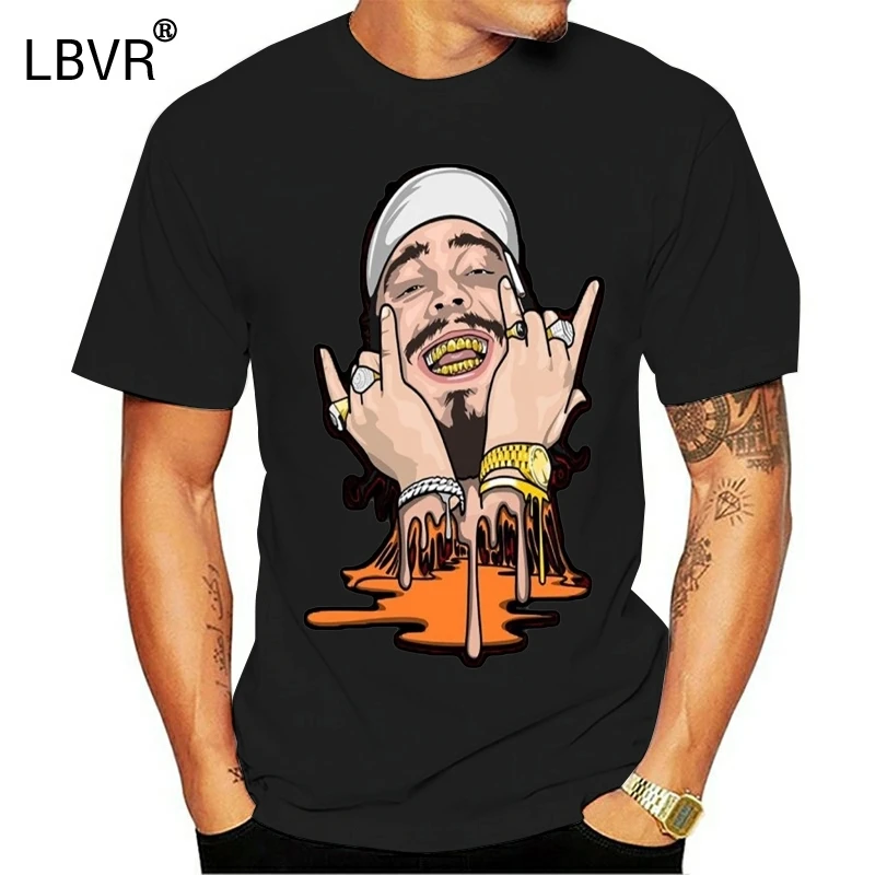 Новинка Футболка Graphic Post Malone модная уличная одежда с круглым вырезом