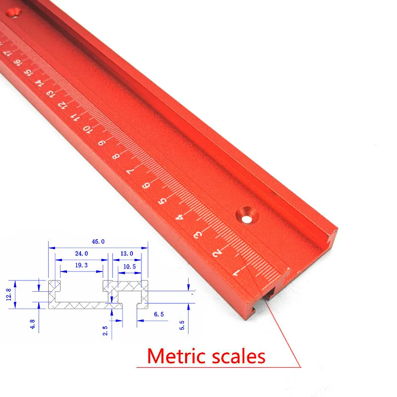 Деревообрабатывающий желоб Т образный трек из алюминиевого сплава 800 мм слот со