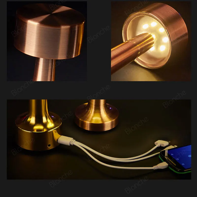 Светодиодный ночник с аккумулятором заряжаемый от USB настольная лампа для