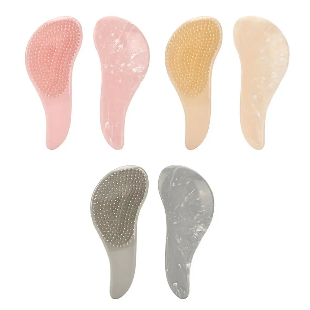 

Detangling Hair Brush Marbled Easy To Grip Massage Comb Soft Comfortable Hair Brush Lightweight Curved Detangler Brush For M