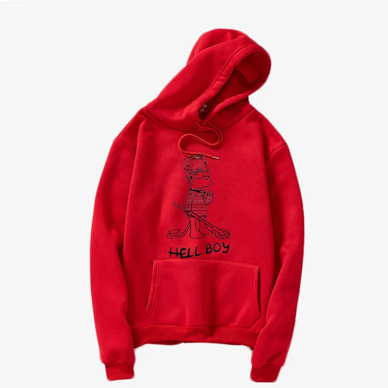 

2021 New Fashion Hooded Sweatshirt Trendy Hell Boy Print Hip Hop Oversized Harajuku Hoodie