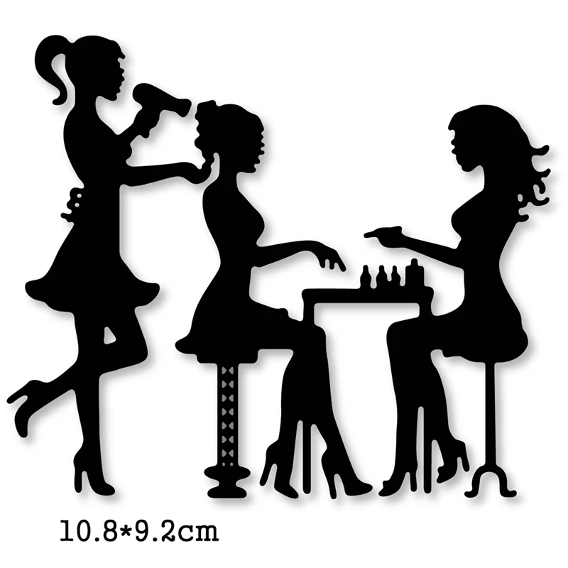 

Girl Nail Art Haircut 2020 New Metal Steel Cutting Dies Stencils for Making Scrapbooking DIY Album Paper Cards Embossing Dies
