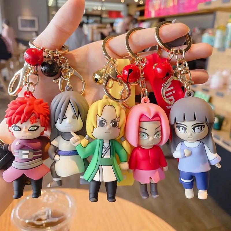 

Hokage Children Toys Cartoon Haruno Tsunade Sakura Gaar Keychain Women Anime Hyuga Hinata Keychain Girls Christmas Gifts Keyring