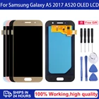 OLED-дисплей 5,2 дюйма для Samsung Galaxy A5 2017 A520 SM-A520F A520K A520L A520S, ЖК-дисплей с сенсорным экраном и дигитайзером в сборе