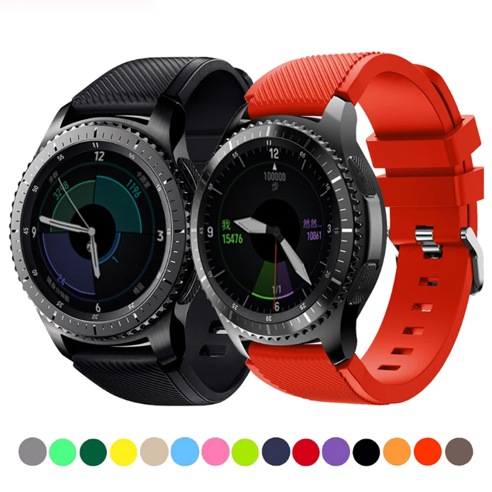 22 мм ремешок для часов Galaxy watch 46 мм активный samsung gear S3 ремешок huawei watch GT Ремешок Браслет «Умные» часы