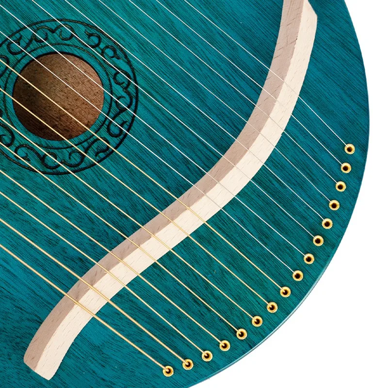 

Lyre Harp, 16 String Mahogany Body String Instrument Body Instrument with Tuning Wrench and Spare Strings