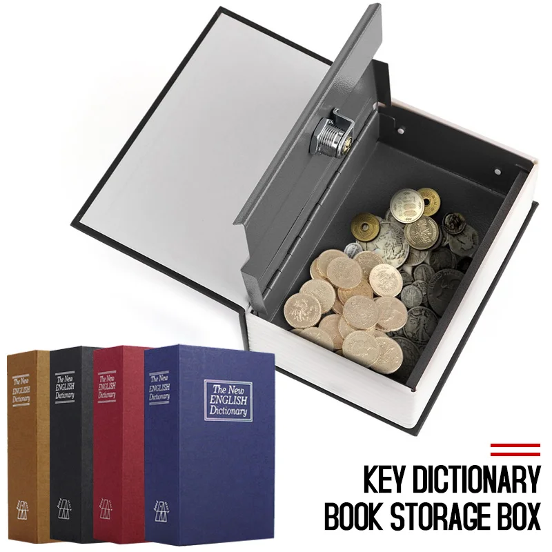 2size book Safe Box Popular Secret Book Money Hidden Security Lock Cash Coin Storage Jewellery Password Locker | Безопасность и