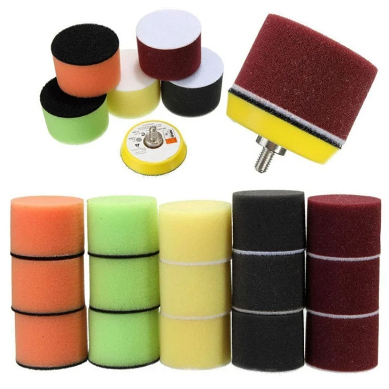 

16pcs Car Polishing Pad 2" 50mm Polishing Circle Buffing Pad Tool Hand Tool Kit For Car Polisher Polishing Removes Scratches