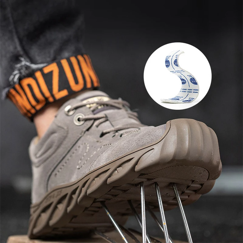 

Men's Boots Steel Toe Cap Labor Protection Shoes Men Work Safety Shoes Smash-resistant Puncture-proof Welding Shoes