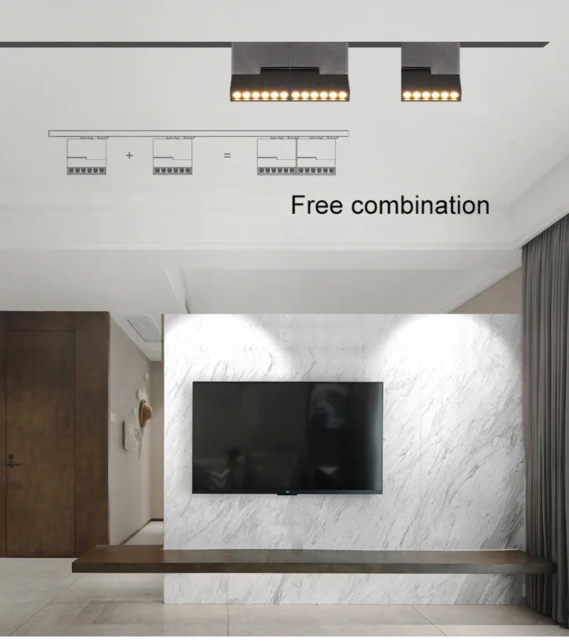 Магнитные трековые светильники алюминиевые 6 Вт 12 потолочные встраиваемые