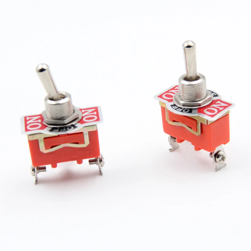 1 шт. миниатюрный вкл. Выкл. Маленький рычажный выключатель SPST 12 в сверхмощный