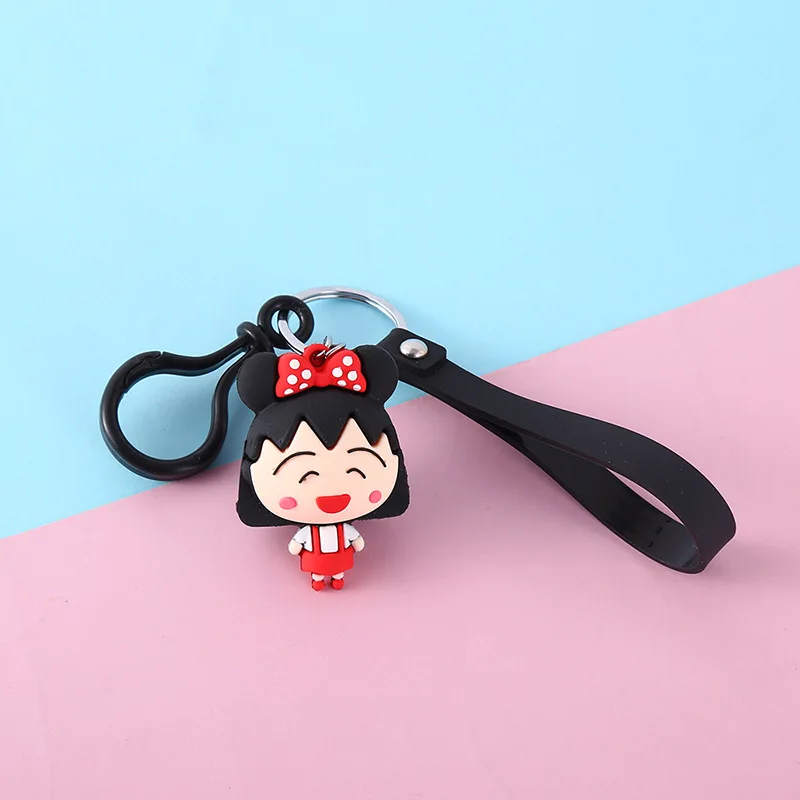 

Meatball Cartoon characters Cherry Key ring pendant Car key chain Bag decoration Key buckle a birthday present Christmas gift