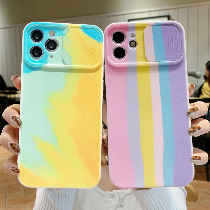 

Phone Case For iPhone 12 Mini 11 Pro Max XR XS Max 7 8 Plus SE2 Case Art Retro abstract Watercolor Cute Soft Silicone Back Cover