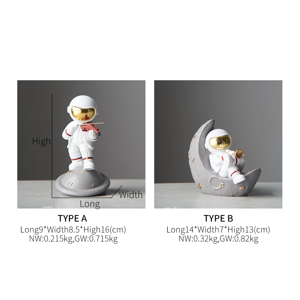 

Creative Astronaut Ornaments Modern Home Decoration Accessories Christmas Decorations Resin Charms Boy's Bedroom Decor Gifts