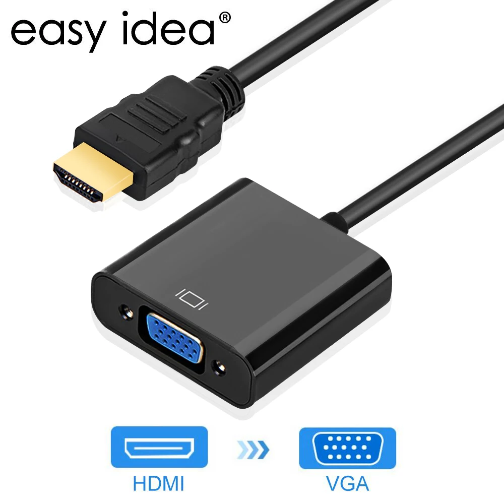 HDMI к VGA адаптер Мужской к Famale конвертер для PS4 1080P HDMI-VGA адаптер с видео аудио кабель Разъем HDMI VGA для ПК ТВ коробка