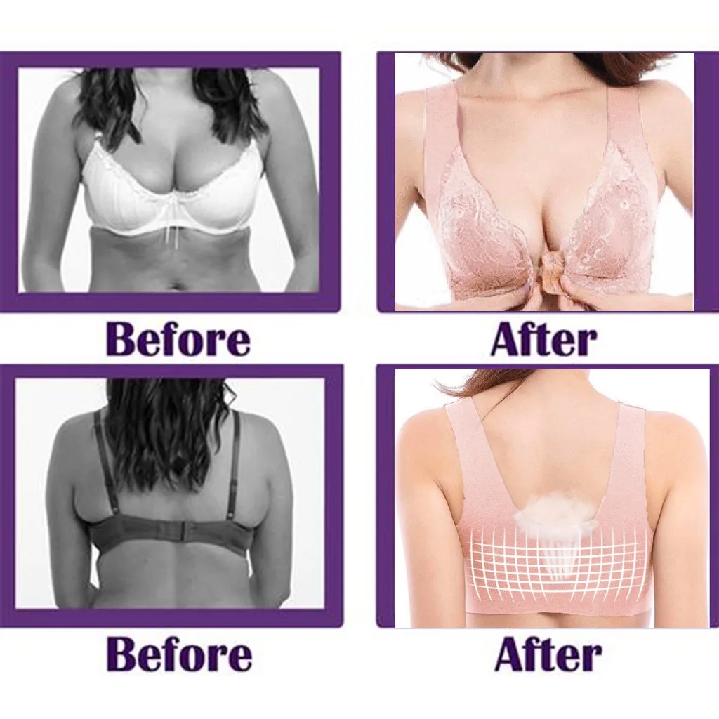 Для женщин бюстгальтер с эффектом пуш ап регулируемый спортивный застежка