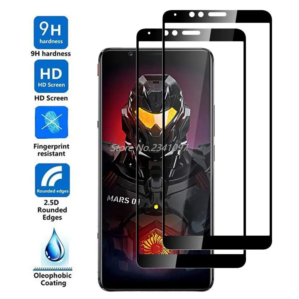 3D 9H черное закаленное стекло для ZTE Nubia Red Magic Mars полное покрытие Защитная пленка