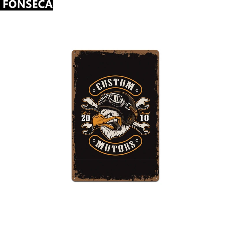 2020 новые мотоциклетные знаки черепа волка металлические таблички Украшение на