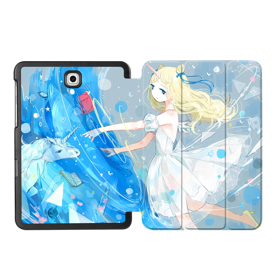 MTT для samsung Galaxy Tab S2 8," чехол для планшета SM-T710 T715 мультяшный аниме девушка из искусственной кожи флип умный чехол защитный чехол