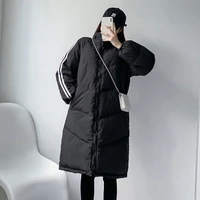 2021 winter new fashion casual sports padded jacket women zipper thick loose hooded coat women mid length down padded jacket