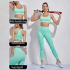Женские спортивные костюмы для йоги, комплект из 2 предметов, леггинсы Energy бесшовный бюстгальтер для йоги, спортивная одежда для фитнеса, спортивные костюмы для бега