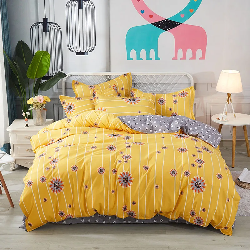 Комплект постельного белья из мягкого полиэстера с простыней|Пододеяльник