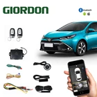 PKE Автомобильная сигнализация Пассивный бесключевой доступ EASYGUARD Дистанционный старт стоп и кнопка запуска 12 В датчик удара предупреждение smart key сигнализация