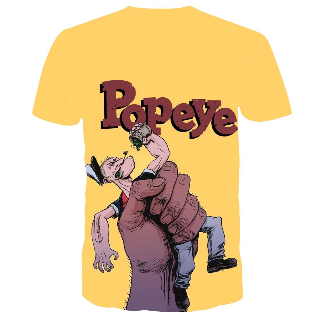 Новое поступление, Классическая мультяшная футболка popeye для мужчин и женщин, 3d принт, модная футболка с коротким рукавом, уличная одежда, повседневные летние топы