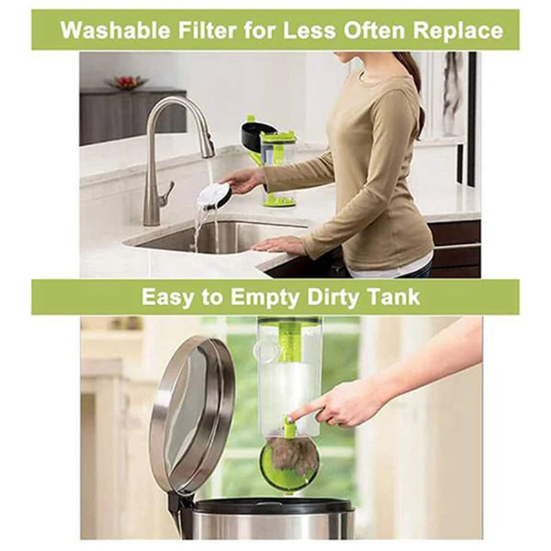 

4 Pcs Replacement Filter for Bissell PowerForce Compact and Lightweight Vertical Filter Vacuum Cleaner 1520 2112 Series