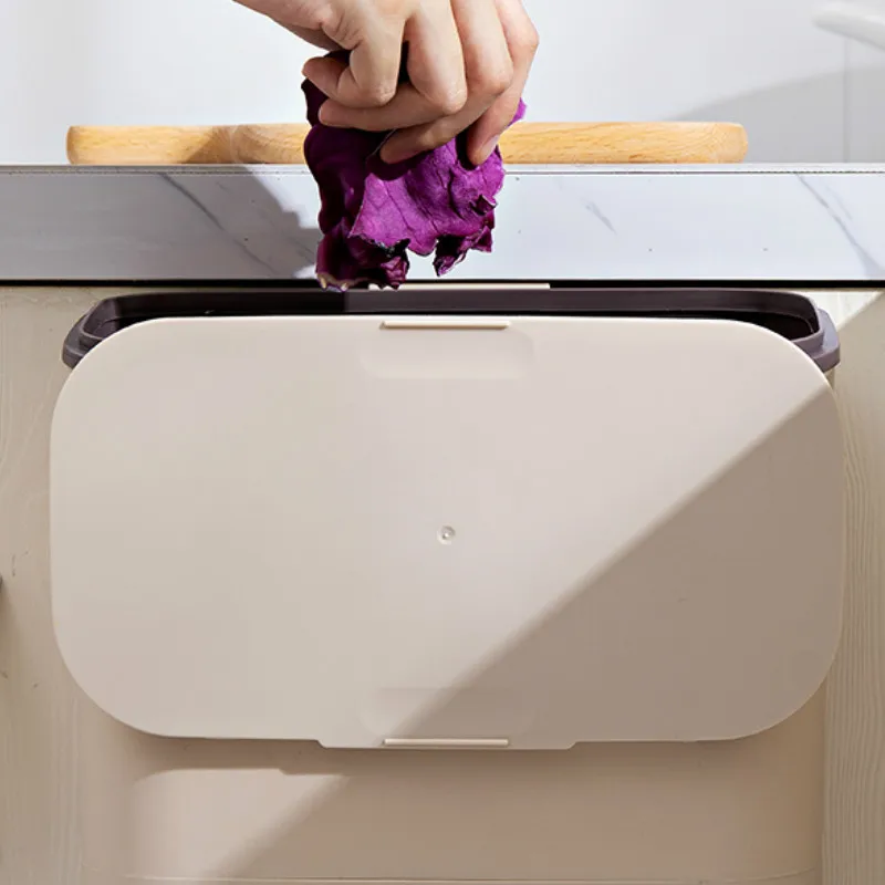 Настенная корзина для мусора кухонный пластиковый компостный складной