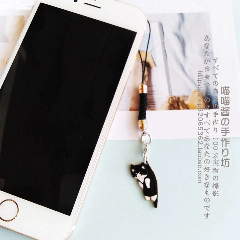 cute cat girls smart phone strap lanyards for iphonesamsungxiaomihuawei mobile phone strap key hang rope phone charm decor free global shipping