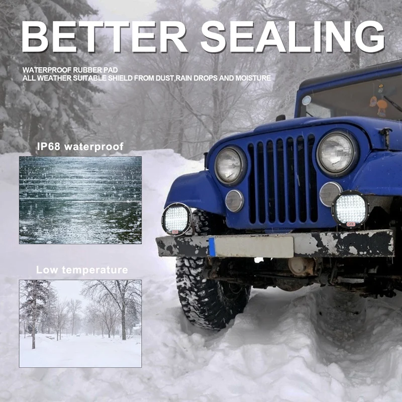 

300W 7 Inch LED Work Light Spot Flood Beam Offroad Driving Lamp Offroad Accessories Car LED Spotlight