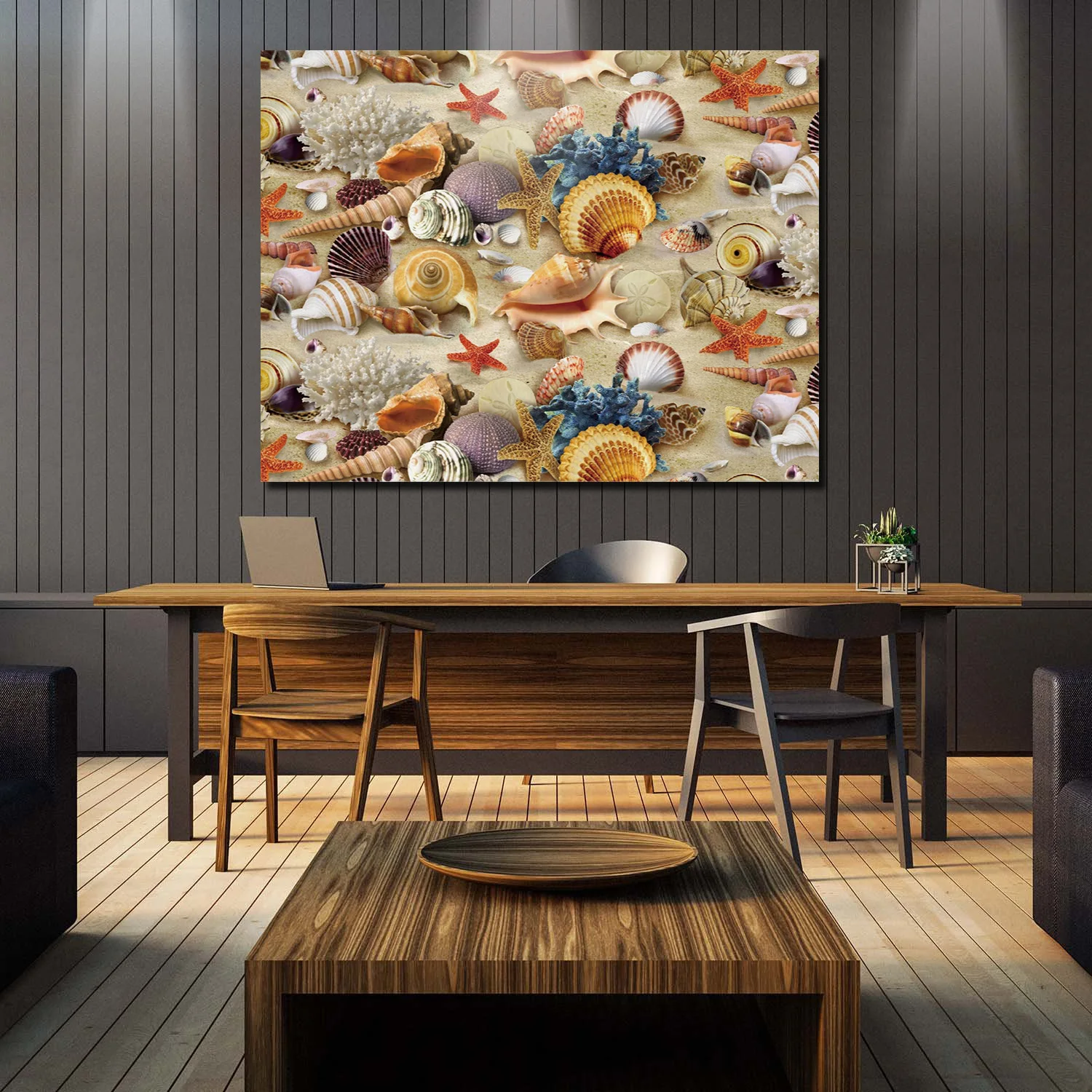 Framed DIY Painting By Numbers Beach Shell Starfish Wall Art Modern Picture Home Decor For Living Room | Дом и сад