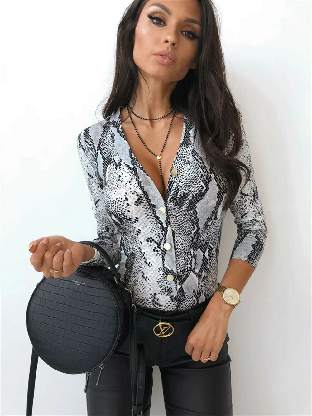 Осенние женские сексуальные с длинным рукавом сексуальное нижнее белье глубоким