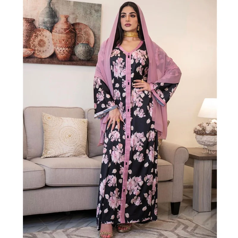 Рамадан Jalabiya, Abaya Дубай, Турция, мусульманский хиджаб, платье в стиле бохо, длинное женское платье, кафтан, Abaya s для женщин, платья