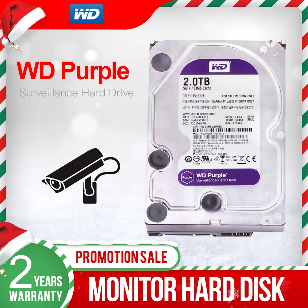    Western Digital WD Purple 2 , HDD   3, 5 , 64 , SATA 6 /.,  NVR WD20EJRX