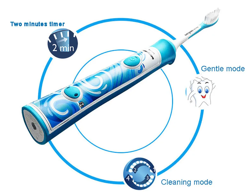 Philips Sonicare HX6314 электрические зубные щетки водонепроницаемые аккумуляторные с зарядной базой звуковые зубные щетки для детей и взрослых