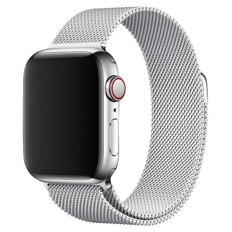 44 мм оранжевый ремешок Миланская петля ремешок для Apple Watch серии 5 4 браслет из нержавеющей стали I phone 3 2 браслет 38 мм 42 мм