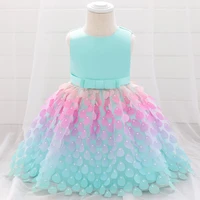 2021 little mermaid clothing baby girl dress baptism dress for girl clothes infant colorful scales princess birthdays dresses