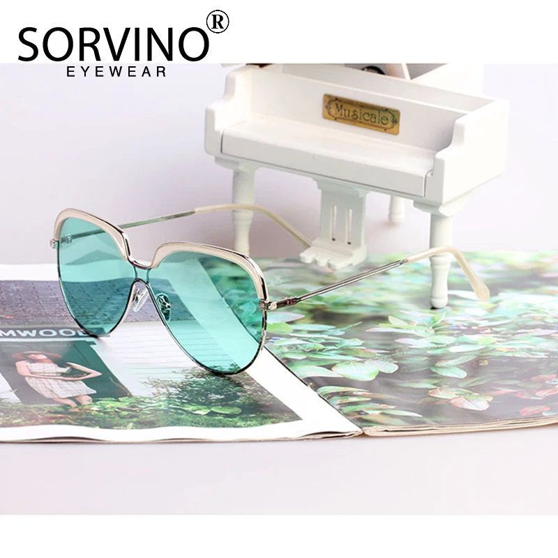 Мужские и женские Винтажные Солнцезащитные очки SORVINO в стиле пилота модель 2020