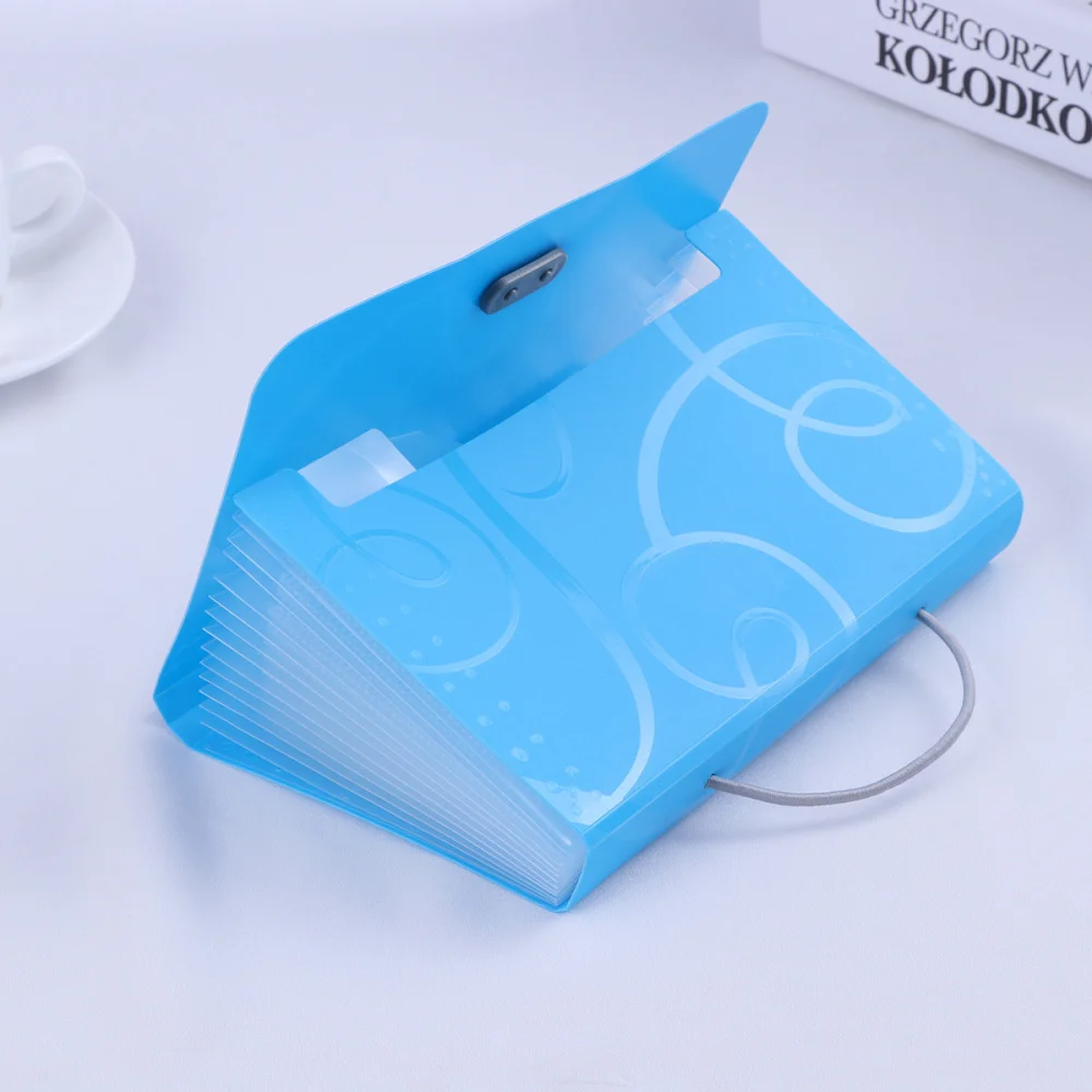 

4pcs 17.5x11cm A6 Expanding File Folder 13 Pocket Document Holder with Tabs and Bungee Closure Business Folder Organizer